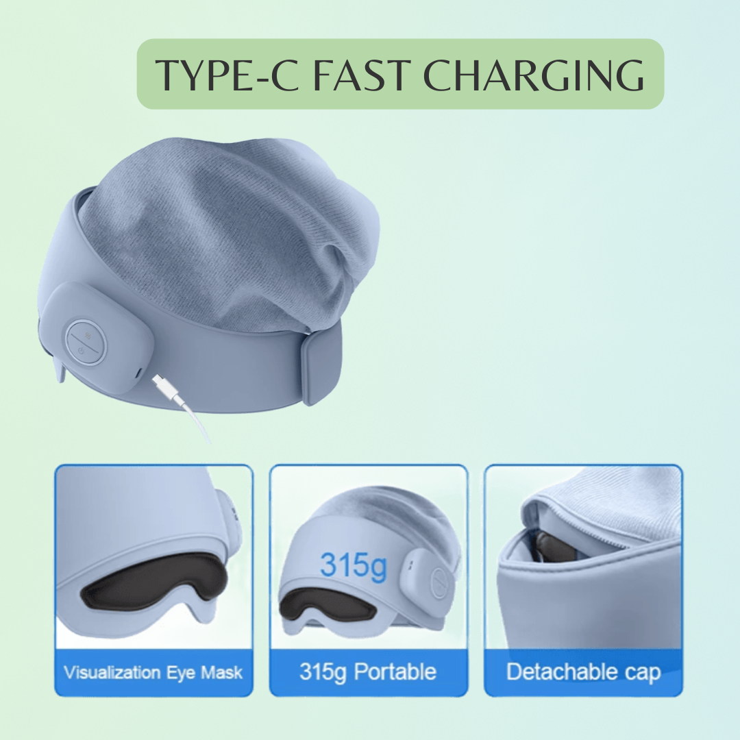 360° Head & Eye Massager with Air Compression & Heat Therapy