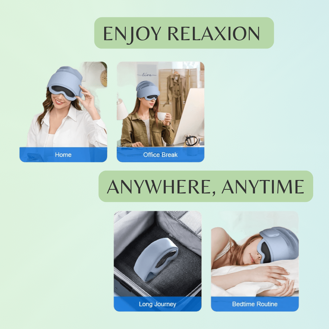 360° Head & Eye Massager with Air Compression & Heat Therapy