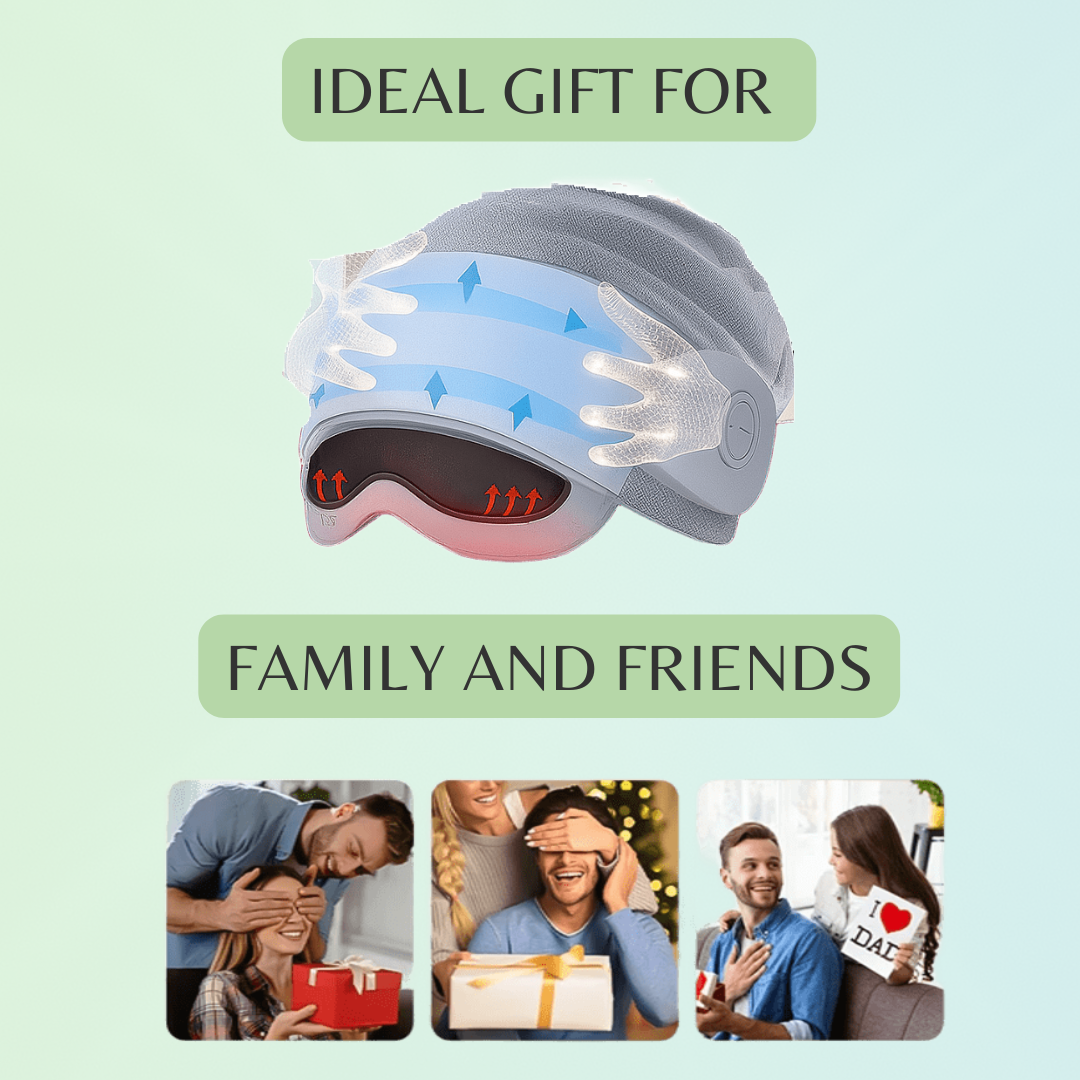 360° Head & Eye Massager with Air Compression & Heat Therapy