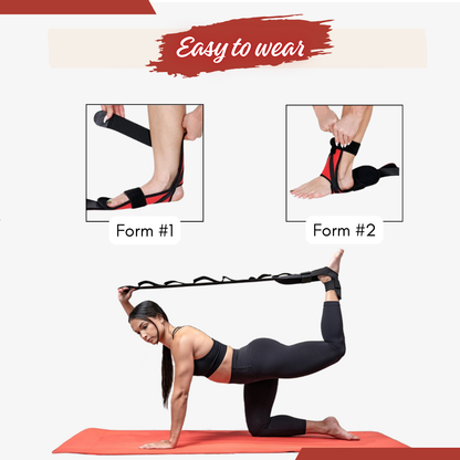 Non-elastic band with loops: relieves stress and pain, improves flexibility and posture.