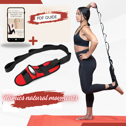 Non-elastic band with loops: relieves stress and pain, improves flexibility and posture.